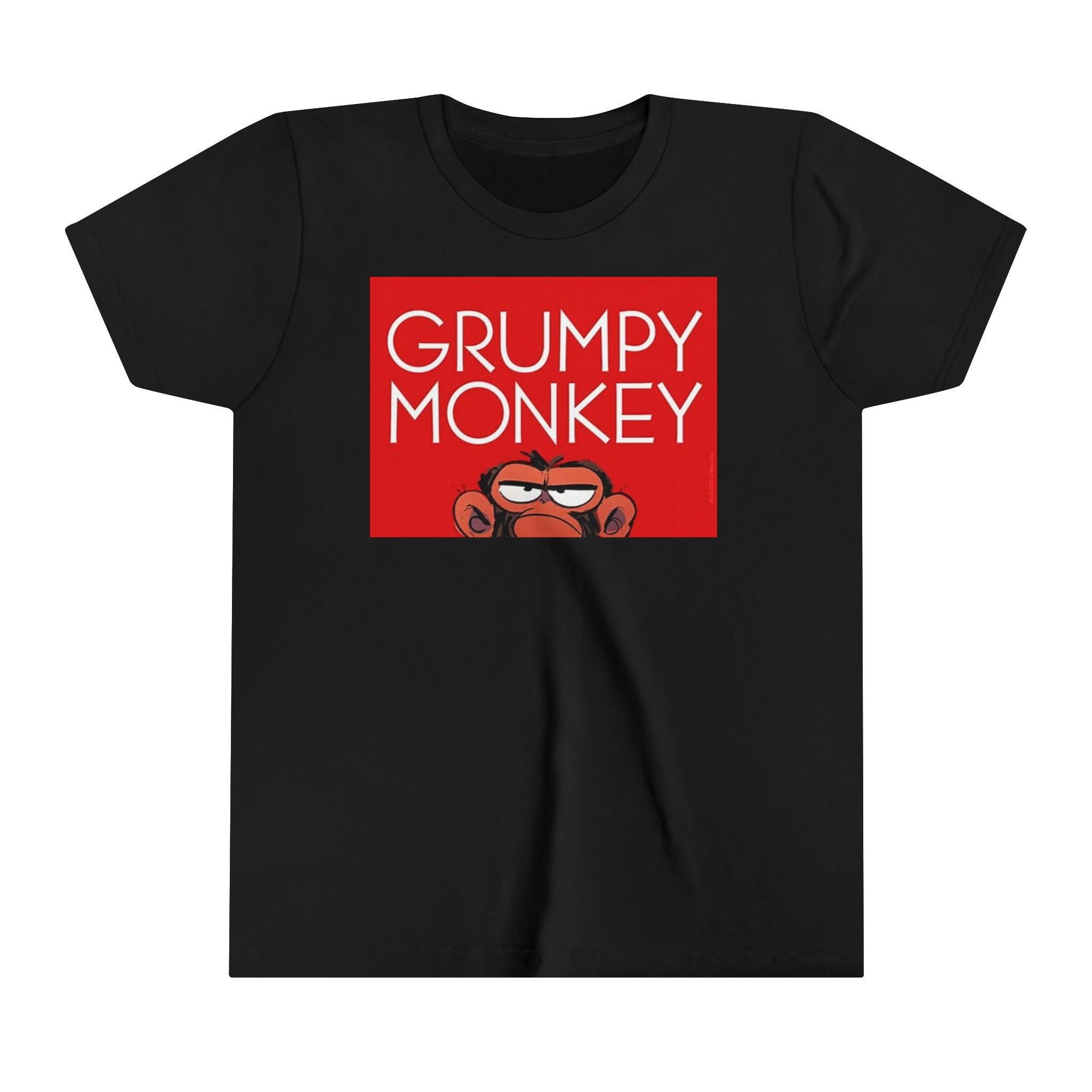 Funny Grumpy Monkey Shirt Kids Book Multiple Colors Youth Short Sleeve Tee  