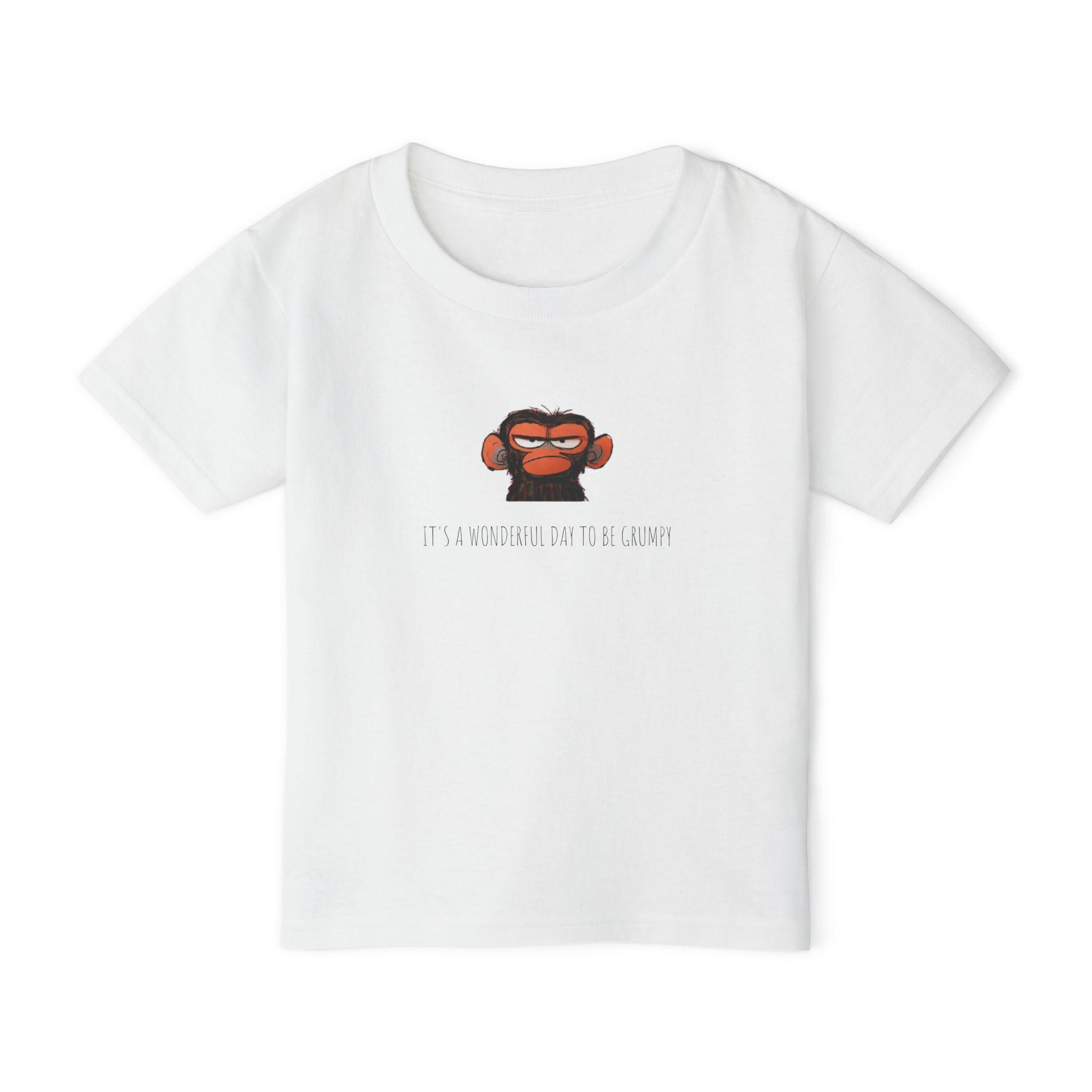 Grumpy Monkey Toddler T-Shirt, Funny Kids Tee, Birthday Gift for Toddlers, Humor Shirt for Little Ones, Kids Fashion