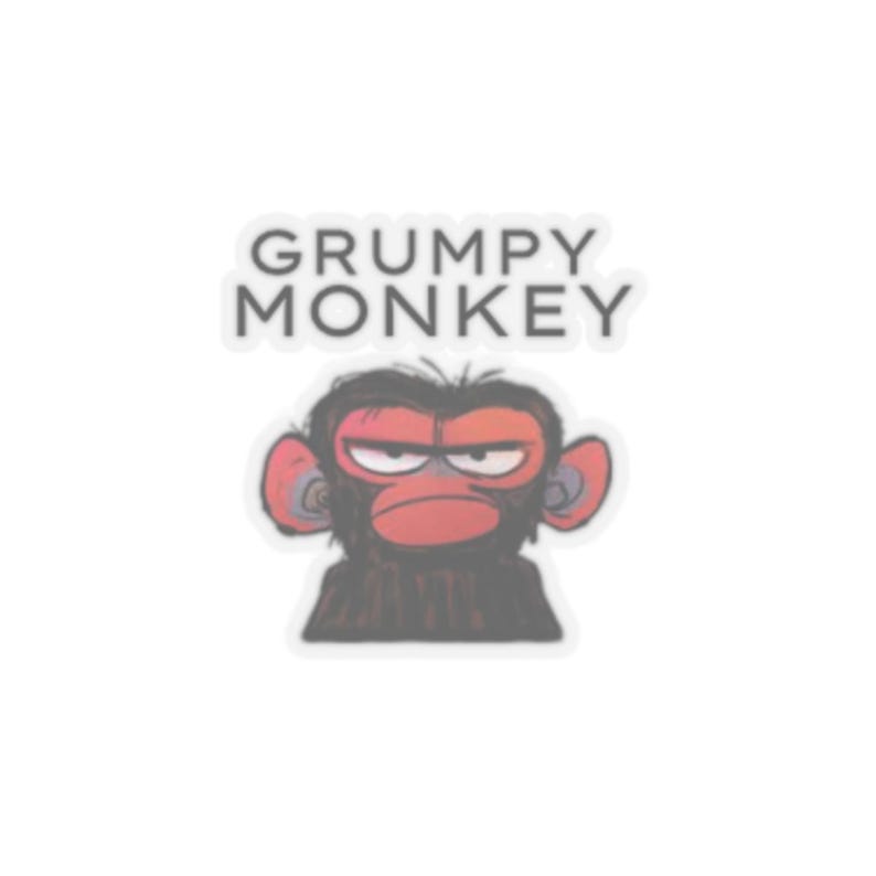 Grumpy Monkey Literature Childrens Book Kids Toddler Baby Sticker Funny ...
