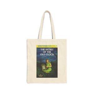 Nancy Drew book bag secret of the old clock detective classic book bag Cotton Canvas Tote Bag literature mystery