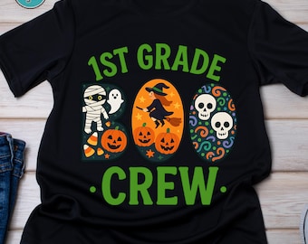 1st Grade Boo Crew PNG: Halloween School Design (Digital Download