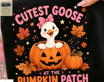 Cute Goose Halloween PNG, Pumpkin Patch Goose Shirt Design, Fall Goose Sublimation, Cute Halloween Shirt, Autumn Pumpkin Digital Download