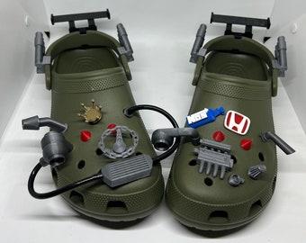 Crocs X-treme Tuning Kit, Crocs più veloci di Etsyn, Honda Jibbitz, Crocs per gli amanti della Honda, Crocs per gli amanti della velocità, regalo di scarpe divertenti stampate in 3D