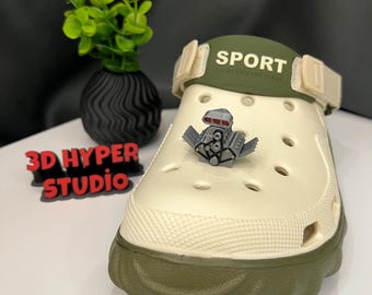 Engine S Slipper Decoration, Car-themed design, Engine Block Charm, Fun charms for car lovers