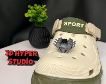 Engine V Slipper Decoration, Car-themed design, Engine Block Charm, Fun charms for car lovers