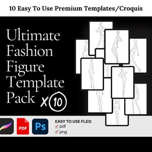 Ultimate Fashion Figure Template Croquis 10 Pack
