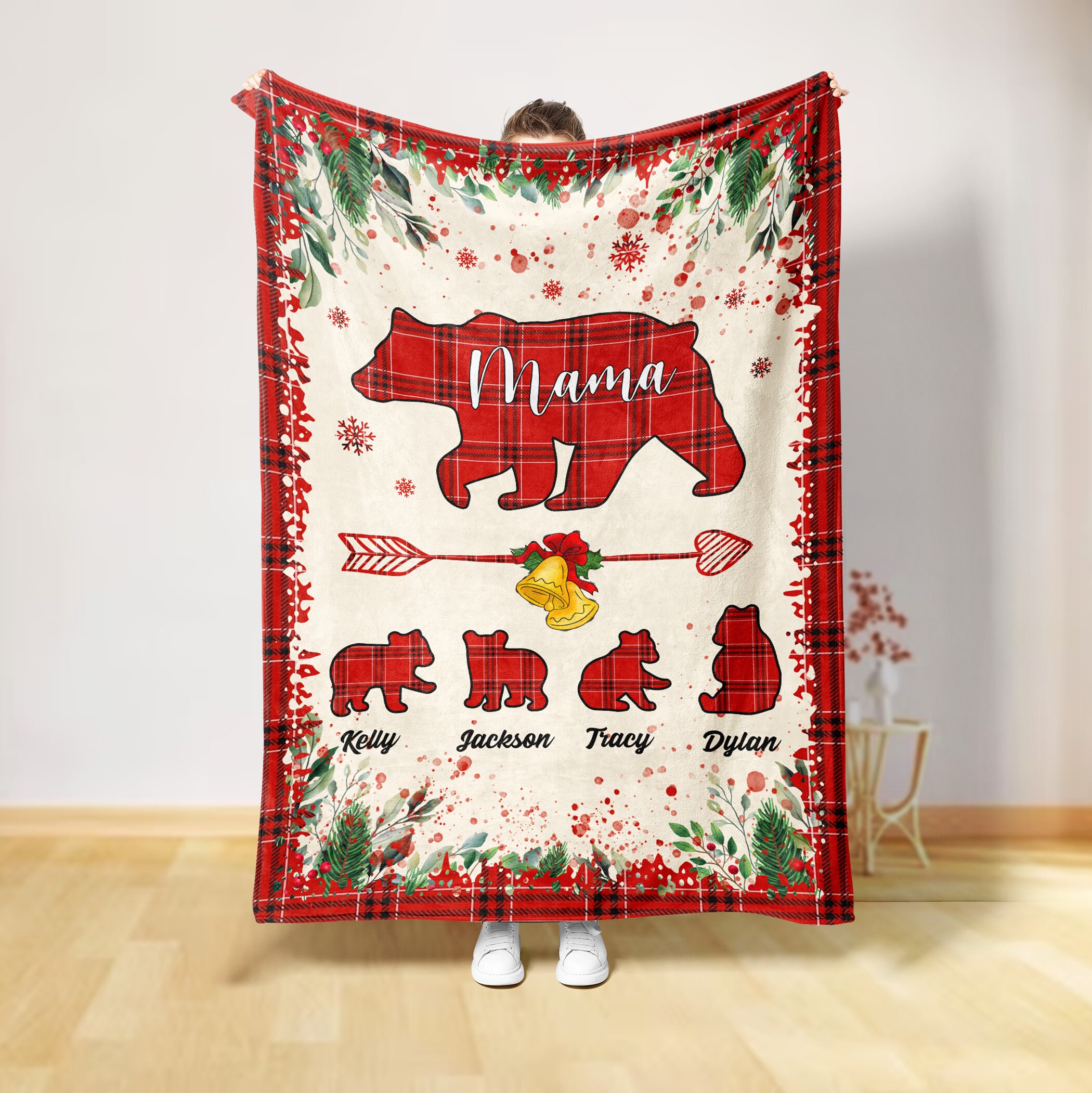 Mama Bear Blanket, Cute Cartoon Bear Theme Quilt, Bear Theme Gifts for  Lovers