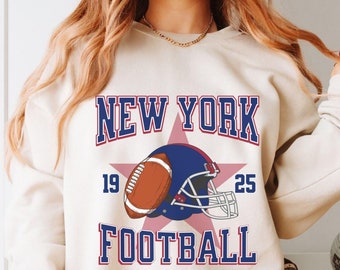Oversized Vintage Giants Football Sweatshirt | 90s Giants Crewneck | Tailgate Shirt | Classy Giants Fan Gift | New York Football Sweatshirt