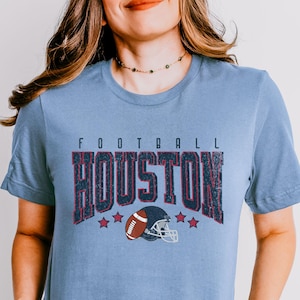 Vintage Texan Football Shirt |  Retro Houston  Football Shirt for Fans | Texan Sunday Football and Tailgate Shirt | Varsity Texan T-Shirt