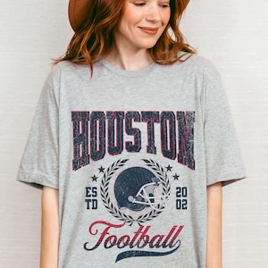Vintage Houston Football Shirt | Texan Game Day Shirt | Varsity Style Texan Football Shirt | Perfect Texan Fan Gifts | Christmas Gifts