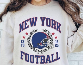 Vintage New York Football Sweatshirt | Oversized Giant Football  Crewneck | Retro Game Day Tailgate Sweatshirt | Giant Crewneck Sweatshirt