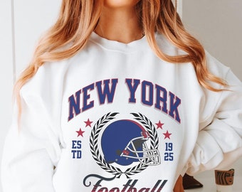 Vintage Giant Football New York Sweater | Classy Giant Fan Game Day Sweatshirt |  New York Sunday Football | Football Lovers Gifts