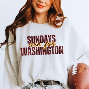Retro Washington Crewneck Sweatshirt | 90s Vintage Football Sweatshirt | Commanders Football Gifts | Game Day Washington Football Sweatshirt