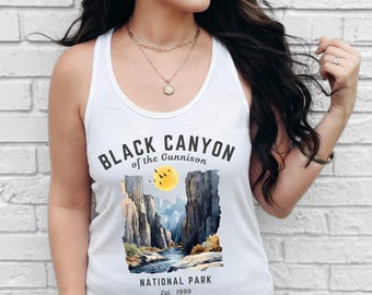 Black Canyon of the Gunnison Tank Top, Colorado National Park Racerback Tank, Hiking Adventure Shirt, National Park Lover Gift