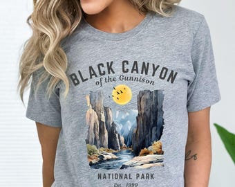 Black Canyon of the Gunnison Shirt, Colorado National Park T Shirt, Hiking Adventure Tee, National Park Lover Gift