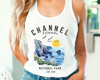 Channel Islands National Park Tank Top, California Coast Racerback Tank, Coastal Tank Top, Hiking Shirt, National Park Gift