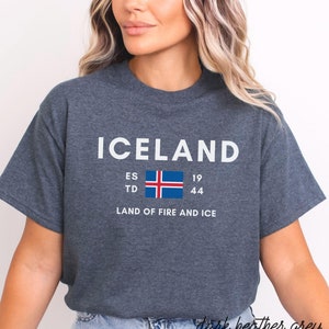 Vintage Iceland Travel Shirt | Iceland Flag Tee | Oversized Travel Shirt | Reykjavik Iceland Souvenir | Iceland Trip Gifts | Iceland Pride