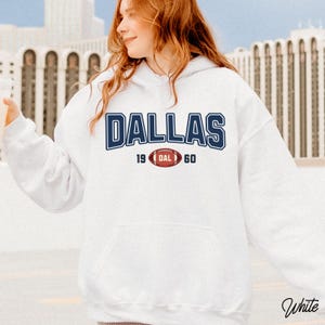 Cowboy Football Varsity Style Hoodie, Dallas Football Fanatics Sweatshirt, Dallas Football Tailgate Gear, Cowboy Fan Gift, Dallas Hoodie