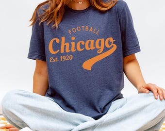 Chicago Football Shirt | Bear Football Retro Game Day Tee | Chicago Football Fan Gift | Classic Bear Shirt | Retro Football Shirt