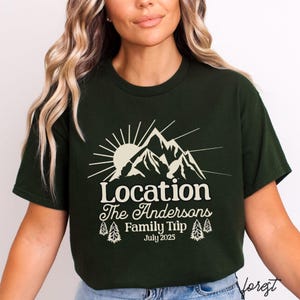 Custom Family Vacation Shirt 2025, Matching Mountain Adventure Tee, Summer Camp Shirt, Personalized Reunion Shirt, Outdoor Travel Group Gift