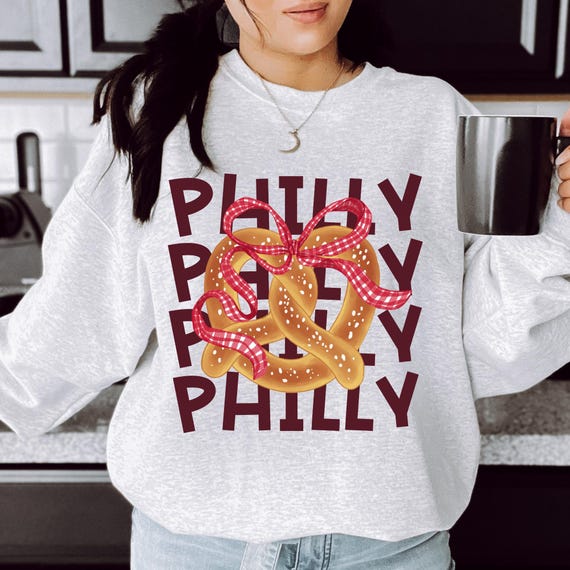 Philly Pretzel Sweatshirt, Soft Pretzel Lover Gift, Philadelphia