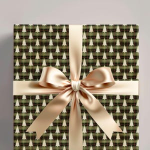 Distressed Festive Gift Wrap - Antique Christmas Paper Roll, Classic Christmas Gift Wrap, Vintage Holiday Wrap Paper, Retro Xmas Gift Paper