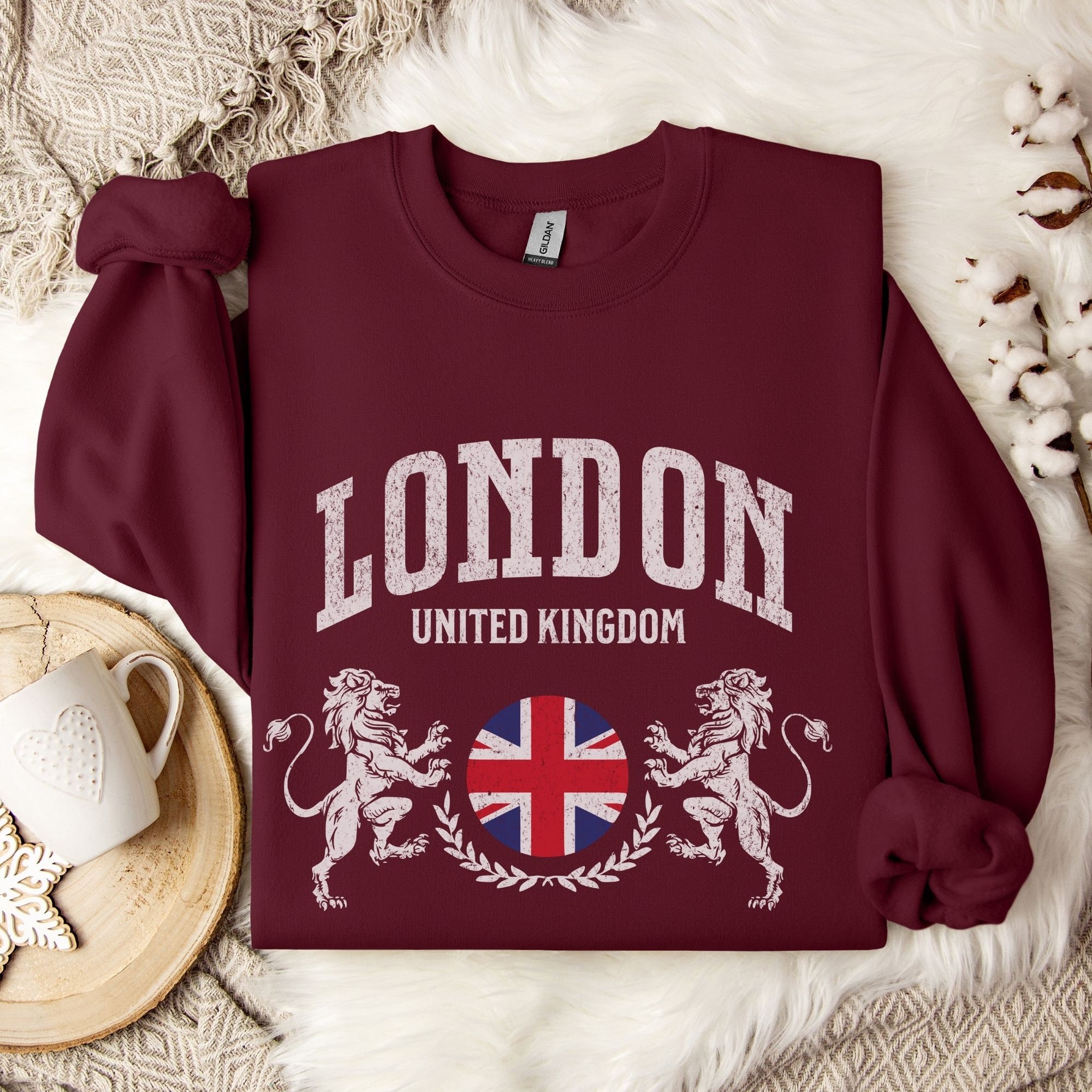 Sweat à Capuche Souvenir Londres, Cadeau Pull Angleterre, Drapeau Britannique, Royaume-Uni Pullover - Canada