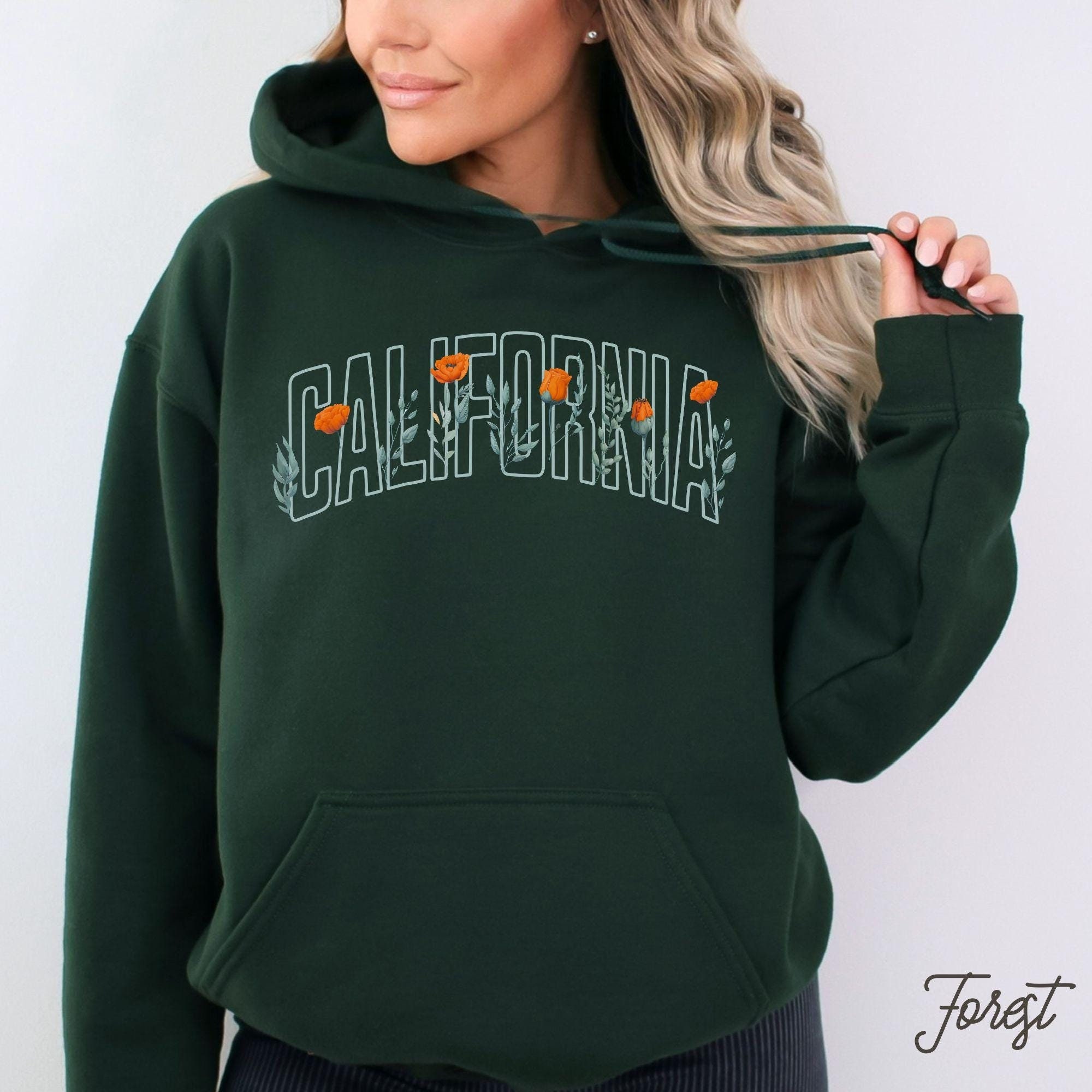 トップス POPPY Ribbon high neck hoodie California Poppy Hoodie, Oversized Varsity Hooded Sweatshirt