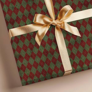 Vintage Christmas Wrapping Paper Roll - Rustic Xmas Gift Wrap, Classic Christmas Paper, Nostalgic Holiday Gift Wrap, Aged Christmas Paper