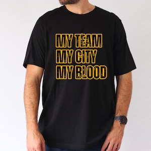 Steel City Football Game Day shirt, Pittsburgh Football Shirt, Unisex Tailgate Outfit, Football Fan Gift, Sunday Football Apparel, PIT Gift