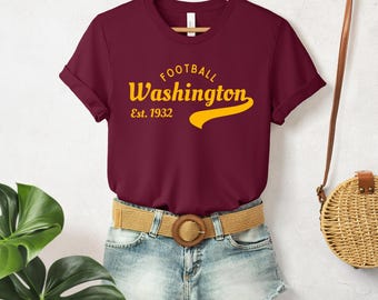 Retro Washington Football Game Day Shirt | Retro Commander Tailgating Shirt | Commander Fan Gift | Washington Football Sunday Tee