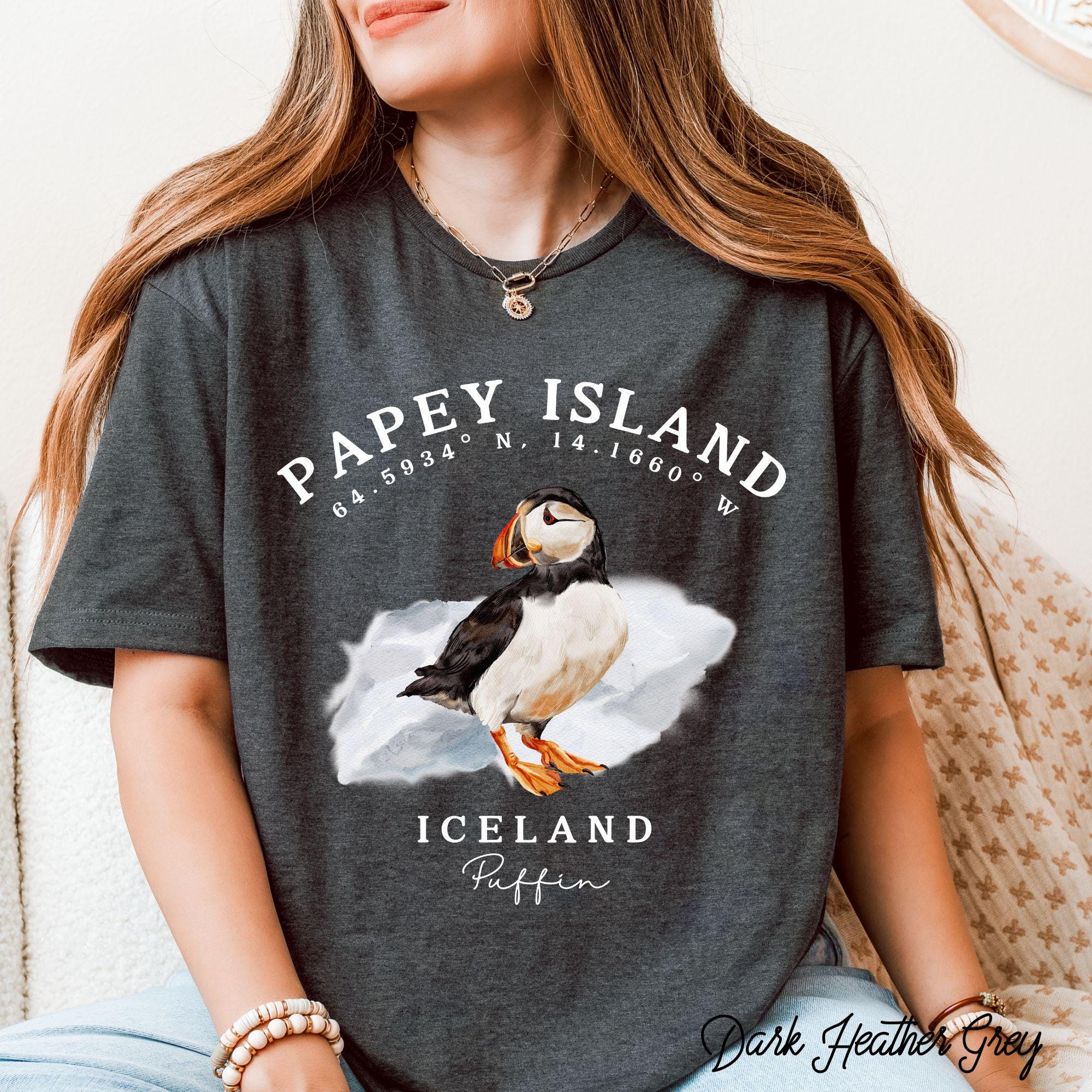 Papey Island Puffin Shirt, Iceland Puffin Crewneck, Nordic