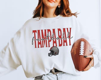 Tampa Bay Football Sweatshirt | Oversized Retro Buccaneer Football Fans Shirt | Game Day and Tailgate Sweater | Loyal Football Fans Apparel