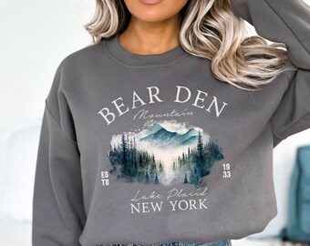 Vintage Upstate New York Crewneck Sweatshirt, Lake Placid Outdoor