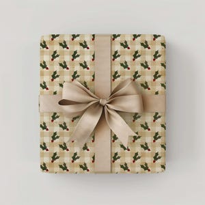 Old Christmas Paper Wrap - Retro Christmas Paper Roll, Antique Gift Wrap, Old-Fashioned Holiday Wrap, Festive Vintage Christmas Gift Paper,