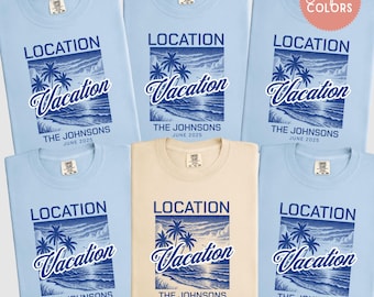 Personalized Family Reunion Shirts, Matching Family Vacation Comfort Colors Tees for Beach Trip and Summer, Custom Family Vacation Shirt