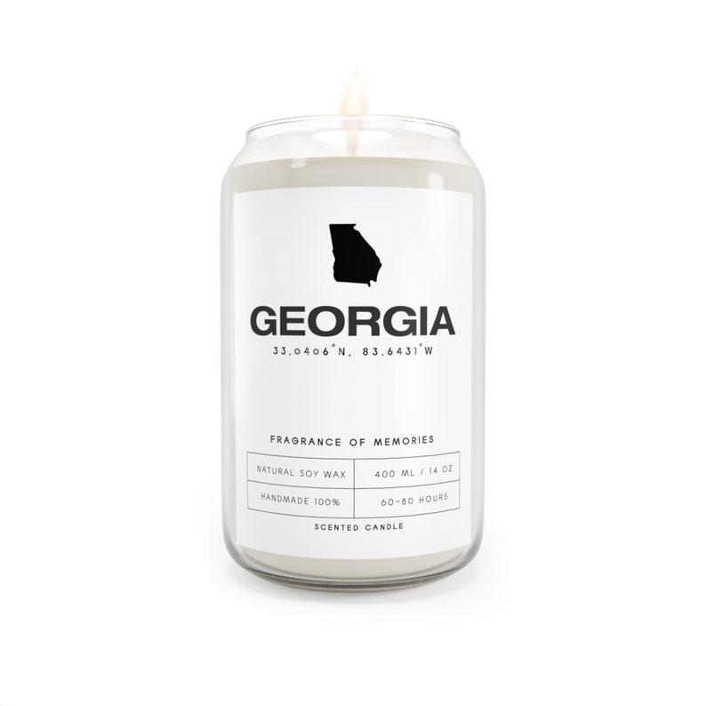 Personalized Candle Handmade Customized Scented Candle, State