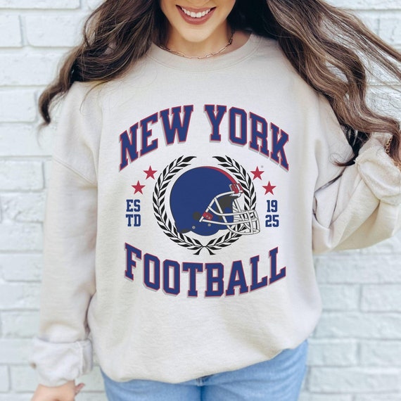 Vintage New York Football Sweatshirt Oversized Giants Football Crewneck Retro Game Day Tailgate Sweatshirt Giants Crewneck Sweatshirt Etsy Canada