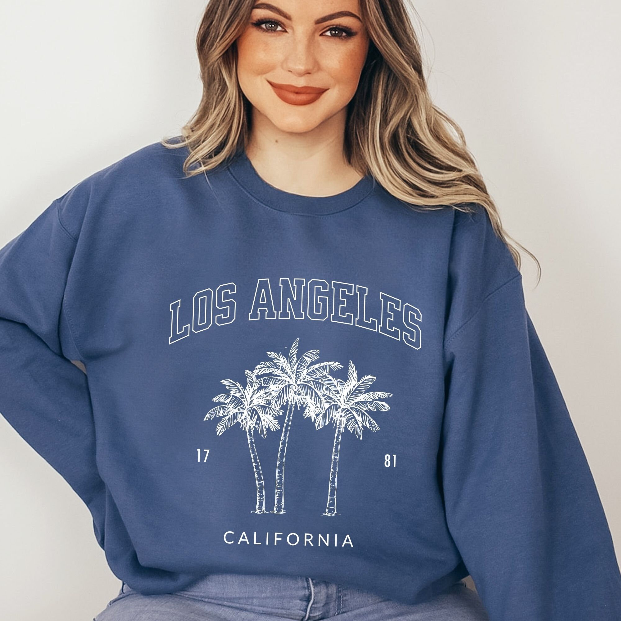 La Palm Tree Sweater - Etsy