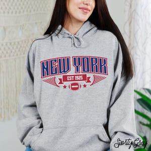 Giant Football Vintage-Inspired Hoodie - Hooded Sweatshirt for Giant Football Game Day, Giant Tailgate Pullover, Giant Football Fan Gift
