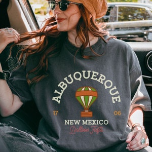 Albuquerque Hot Air Balloon Festival Trendy Shirt, Vintage Graphic Tee, New Mexico Pride, College Short Sleeve Tee, Family Trip Shirt