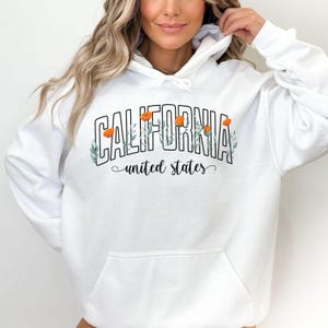 California State With Poppies Cropped Hoodie California State With Poppies Cropped Hoodie
