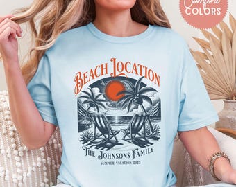 Personalized Family Reunion Shirts, Matching Family Vacation Comfort Colors Tees for Beach Trip and Summer, Custom Family Vacation Shirt