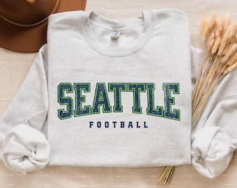Seahawk Game Day Sweatshirt | Seattle Football Crewneck | Vintage Seahawk Fan Gift | Unisex Tailgating Sweatshirt | Christmas Gift for Him