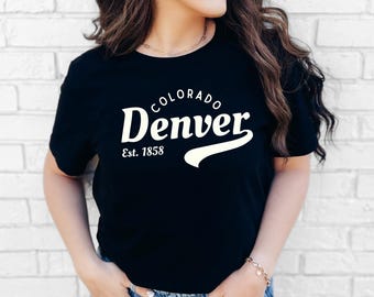 デンバー・コロラド・シャツ、ヴィンテージ・デンバー・グラフィックTシャツ、シティ・プライド・トラベル・シャツ、コロラド・ルーツTシャツ
