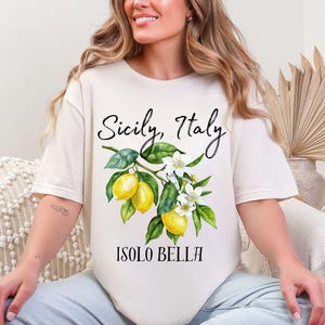 Sicily Lemon Travel Shirt, Italian Crewneck, Oversized Ciao Pullover Shirt, Italy Gift for Her, Sicilian Vacation Shirt, Girls Trip Tee