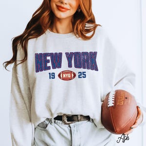 Giant Football Sweatshirt - Giant Fandom Football Apparel, Giant Game Day Sweatshirt, NY Giant Tailgate Pullover, Gift for Giant Pride