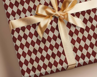 Seasonal Vintage Christmas Wrapping Paper Roll - Retro Holiday Gift Wrap, Nostalgic Christmas Wrap Paper, Classic Christmas Gift Wrap Paper