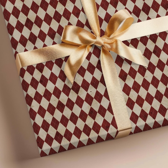 Seasonal Vintage Christmas Wrapping Paper Roll - Retro Holiday Gift Wrap, Nostalgic Christmas Wrap Paper, Classic Christmas Gift Wrap Paper