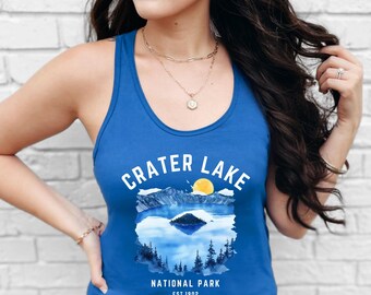 Crater Lake National Park Tank Top, Oregon Racerback Tank, Hiking Adventure Shirt, National Park Lover Gift, Outdoor Travel Top